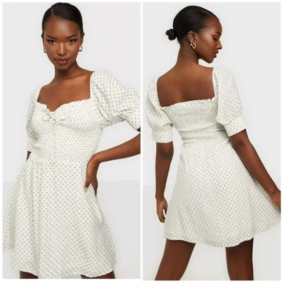 NWOT FAITHFULL THE BRAND Dulcia Smocked Bodice Mini Dress Size 4 - Picture 3 of 16